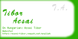 tibor acsai business card